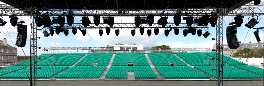 Spectator seating for Music of the Night - The Cidadel, Plymouth