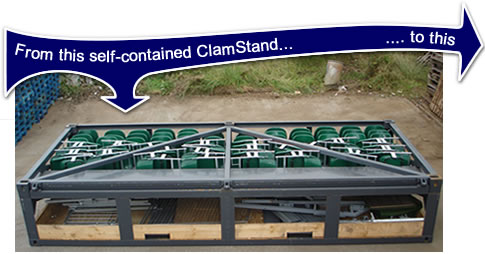Tiered seating - Our unique, self-contained ClamStand