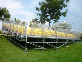 Grandstand on slope